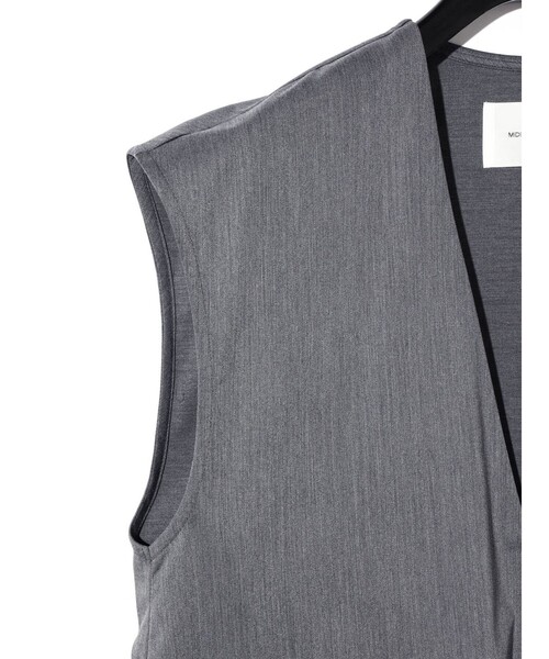 ベスト ジレ MIDIUMISOLID for Ladies Vネックノースリーブプルオーバー レディース MIDIUMISOLID ベスト ジレ for Ladies Vネックノースリーブプル