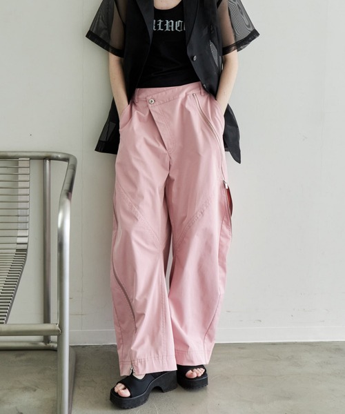 MAISON SPECIAL（メゾンスペシャル） パンツ Asymmetry Zipper Curve