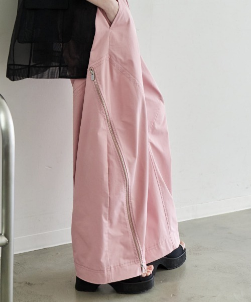 MAISON SPECIAL パンツ Asymmetry Zipper Curve Pants