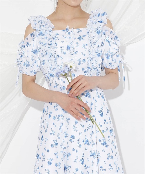 WILLSELECTION ワンピース ジュイフラワーフリルワンピース