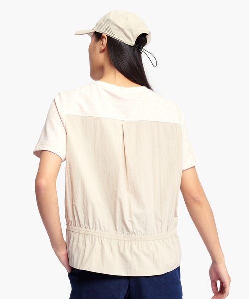 tシャツ UVカット 吸水速乾 ダブルパッチポケット半袖Tシャツ レディース