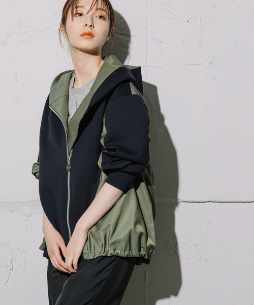 「MARECHAL TERRE」 ジップアップブルゾン MEDIUM アイボリー レディース