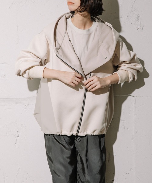 「MARECHAL TERRE」 ジップアップブルゾン MEDIUM アイボリー レディース