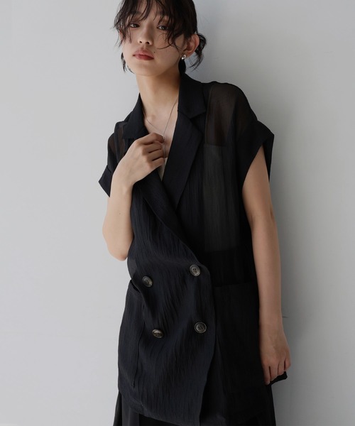 ベスト ジレ 「洗える」ボイルドワッシャー ジレ レディース 洗える】ボイルドワッシャー ジレ / J.PRESS LADIES