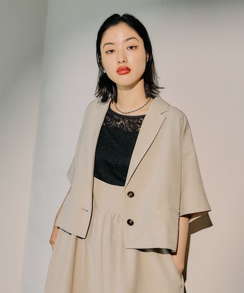 LEPSIM ジャケット テーラードジャケット 「リネンライクドライ