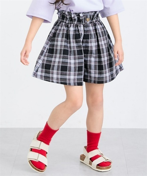 パンツ ハートボタンイージーキュロット 「綿100%」 キッズ 子供服