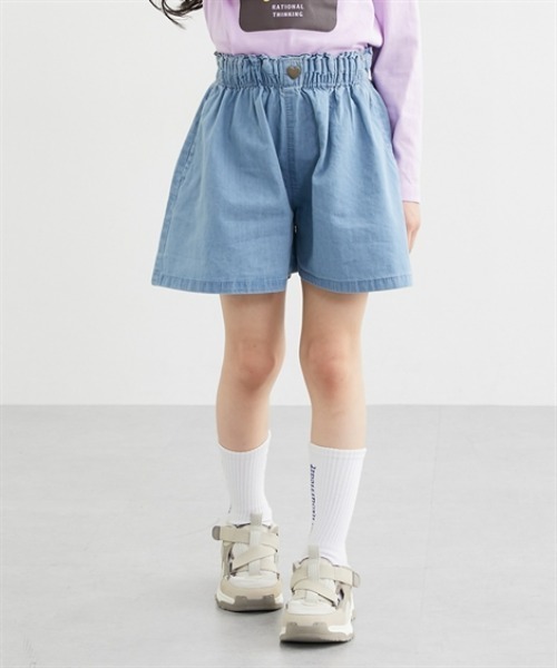 パンツ ハートボタンイージーキュロット 「綿100%」 キッズ 子供服