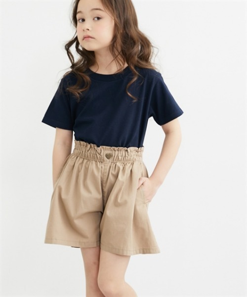 パンツ ハートボタンイージーキュロット 「綿100%」 キッズ 子供服