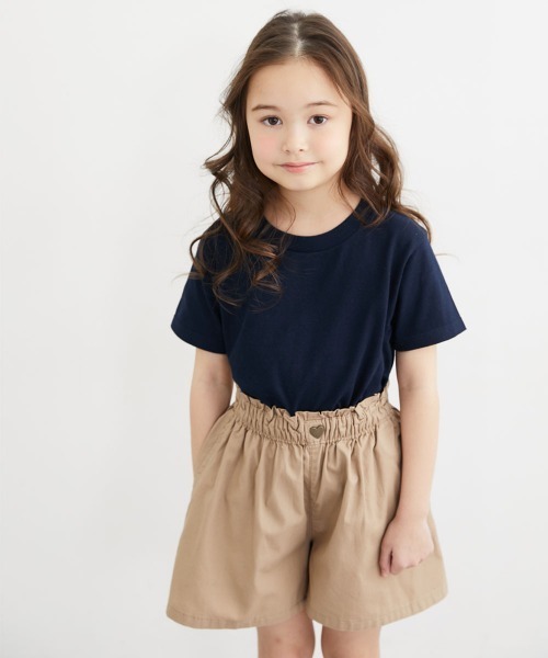 パンツ ハートボタンイージーキュロット 「綿100%」 キッズ 子供服