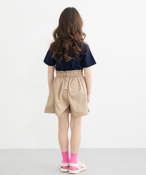 パンツ ハートボタンイージーキュロット 「綿100%」 キッズ 子供服