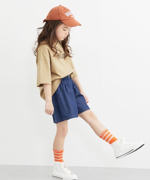パンツ ハートボタンイージーキュロット 「綿100%」 キッズ 子供服