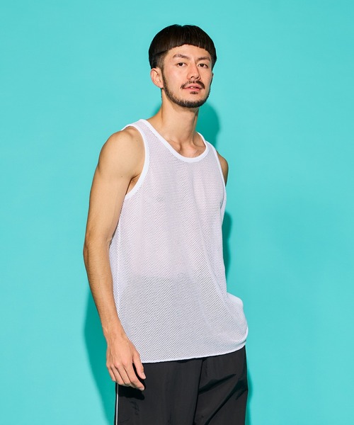 WALLA SPORT タンクトップ COTTON MESH TANK TOP / コットン