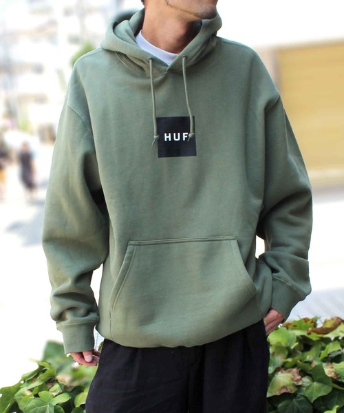 HUF 「HUF」 プルオーバーパーカー M オリーブ メンズ HUF 「HUF」 プルオーバーパーカー M オリーブ メンズ