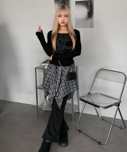 Ruffle Knit Wrap Skirt ta2yuki ミニ丈　スカート Ruffle Knit Wrap Skirt | TA2YUKI