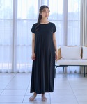 マタニティ 「接触冷感」スムースAラインワンピ...の詳細画像2