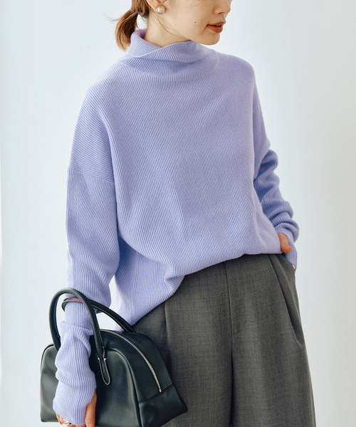 タートルネック ニット ラクーン イエナ IENA IENA（イエナ） タートルネックニット FREE オレンジ レディース