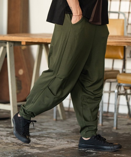 CAMBIO ハイストレッチ　イージーパンツ　L CAMBIO 「CAMBIO」 イージーパンツ L オリーブ メンズ
