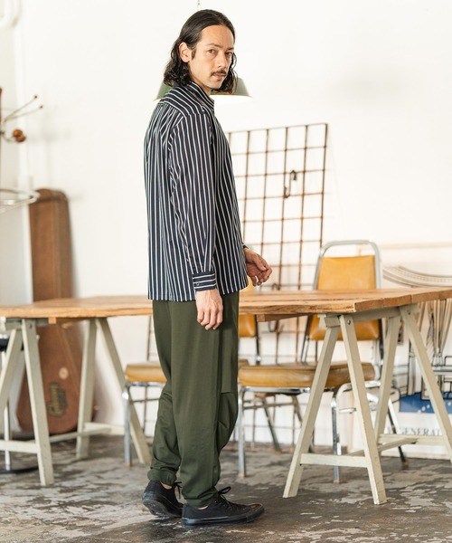 CAMBIO ハイストレッチ　イージーパンツ　L CAMBIO 「CAMBIO」 イージーパンツ L オリーブ メンズ
