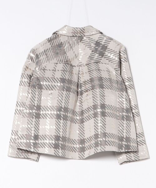 コート アウター 「SOI-MeME」check lame jacquard jacket レディースの画像