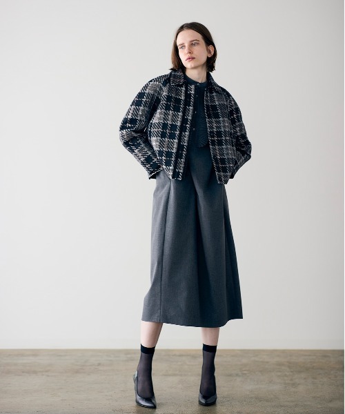 コート アウター 「SOI-MeME」check lame jacquard jacket レディースの画像
