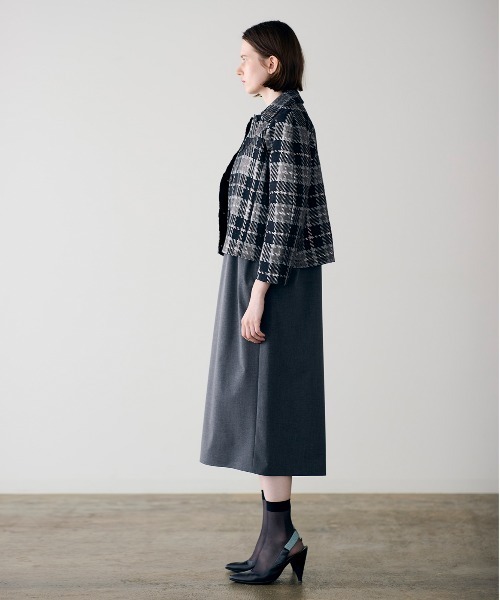 コート アウター 「SOI-MeME」check lame jacquard jacket レディースの画像