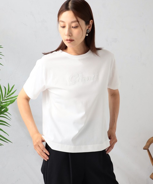 GALLORIA（ギャローリア） tシャツ 刺繍ロゴTシャツ レディース