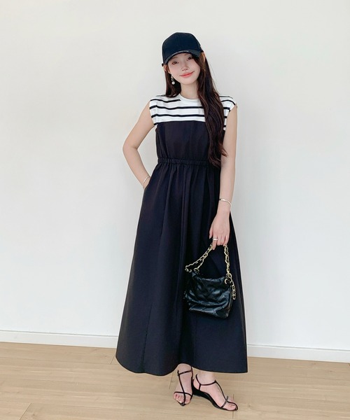 ドッキング　ワンピース ニット×スカートドッキングワンピース（2002233440