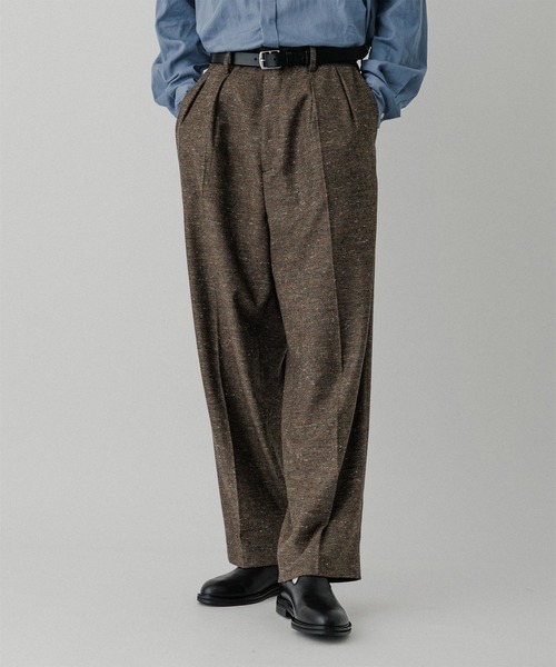 ADAM ET ROPE'（アダムエロペ） スラックス ハードクロス 2プリーツ