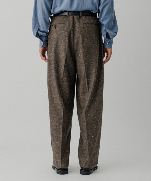 ADAM ET ROPE' ハードクロス 2プリーツ スラックス ADAM ET ROPE'（アダムエロペ） スラックス ハードクロス 2プリーツ