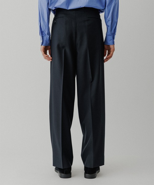 ADAM ET ROPE' ハードクロス 2プリーツ スラックス ADAM ET ROPE'（アダムエロペ） スラックス ハードクロス 2プリーツ