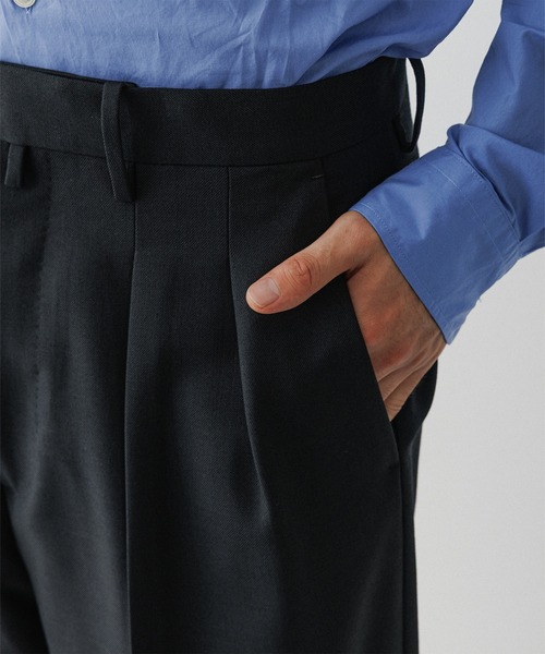 ADAM ET ROPE'（アダムエロペ） スラックス ハードクロス 2プリーツ