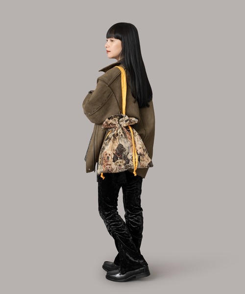 セブンテン　SEVENTEN ジャガード巾着バック 50%off】フリンジジャガードバッグ - seventen