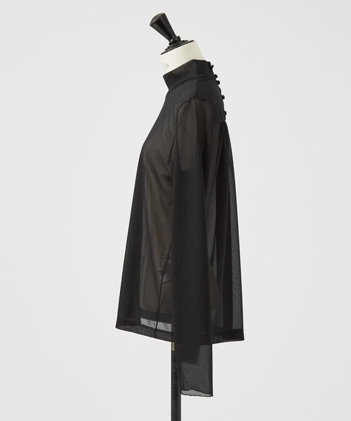 DESIGNWORKS ブラウス シャツ オーガンジートリコットブラウス