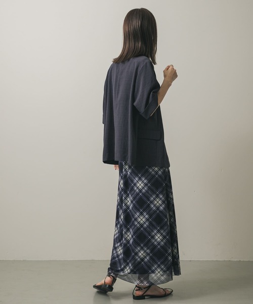 SENSE OF PLACE by URBAN RESEARCH ロング スカート シアーチェック