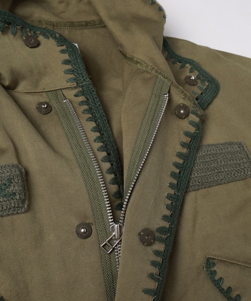 モッズコート コート HAND KNITTING MILITARY COAT メンズ レディースの画像
