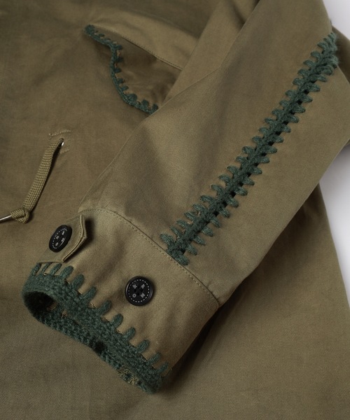モッズコート コート HAND KNITTING MILITARY COAT メンズ レディースの画像