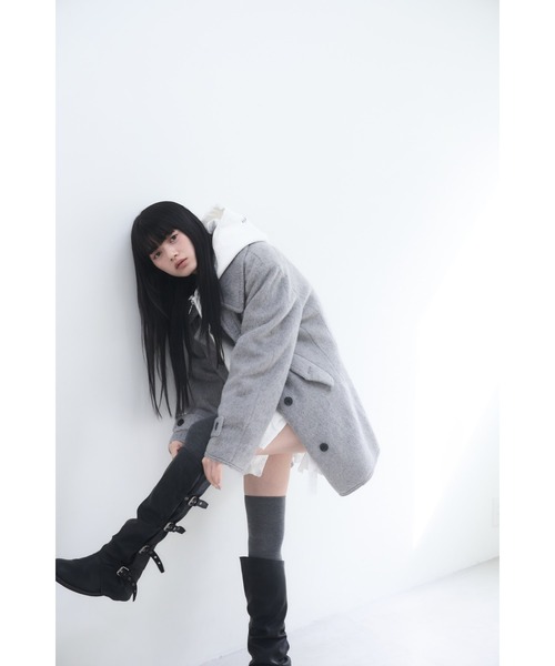 Smyeon コート アウター Middle shaggy coat/ミドルシャギーコート