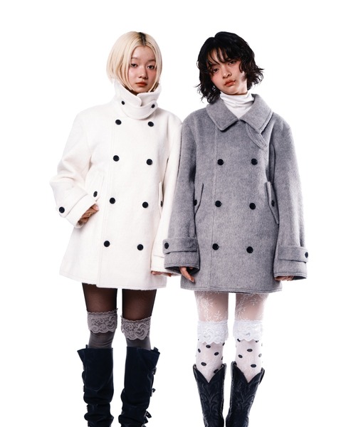 Smyeon コート アウター Middle shaggy coat/ミドルシャギーコート