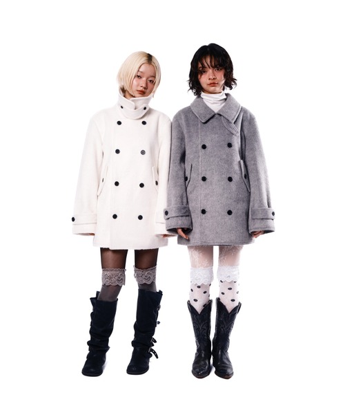 Smyeon コート アウター Middle shaggy coat/ミドルシャギーコート