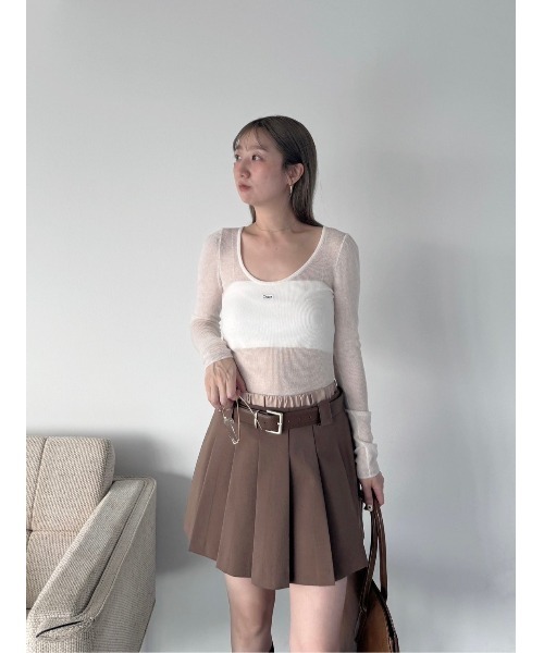 Chacott ニット セーター 「Chacott」シアーリブニット