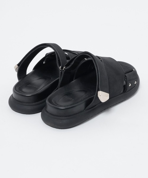 「JEANASIS」 フラットサンダル MEDIUM ブラック レディース_画像5