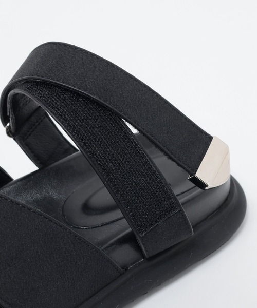 「JEANASIS」 フラットサンダル MEDIUM ブラック レディース_画像8