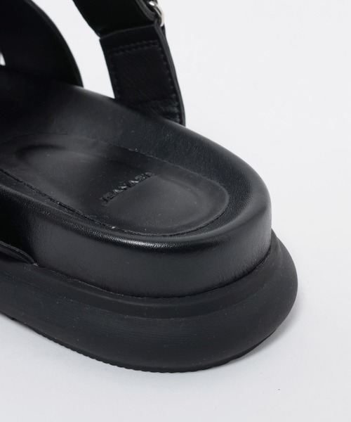 「JEANASIS」 フラットサンダル MEDIUM ブラック レディース_画像9