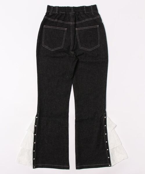[Me roir] обработка ботинки cut Denim брюки S голубой женский 