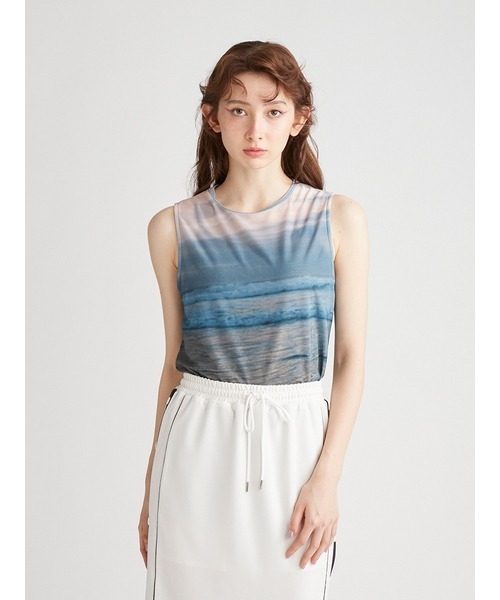 「FURFUR」 ノースリーブトップス ONE SIZE イエロー レディース_画像2