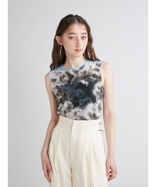 「FURFUR」 ノースリーブトップス ONE SIZE イエロー レディース_画像3