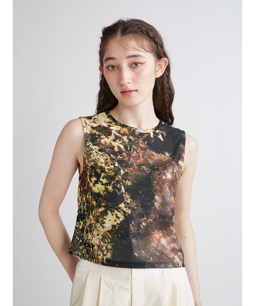 「FURFUR」 ノースリーブトップス ONE SIZE イエロー レディース_画像7