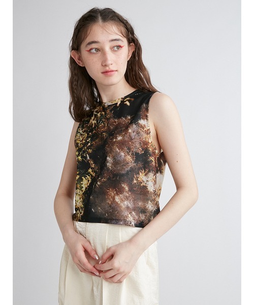 「FURFUR」 ノースリーブトップス ONE SIZE イエロー レディース_画像8