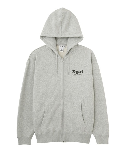 X-girl（エックスガール） パーカー THREE LAYER LOGO ZIP UP SWEAT