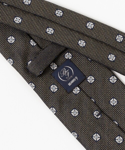 BEAMS F（ビームスF） ネクタイ シルク 小紋柄 ジャカード ネクタイ